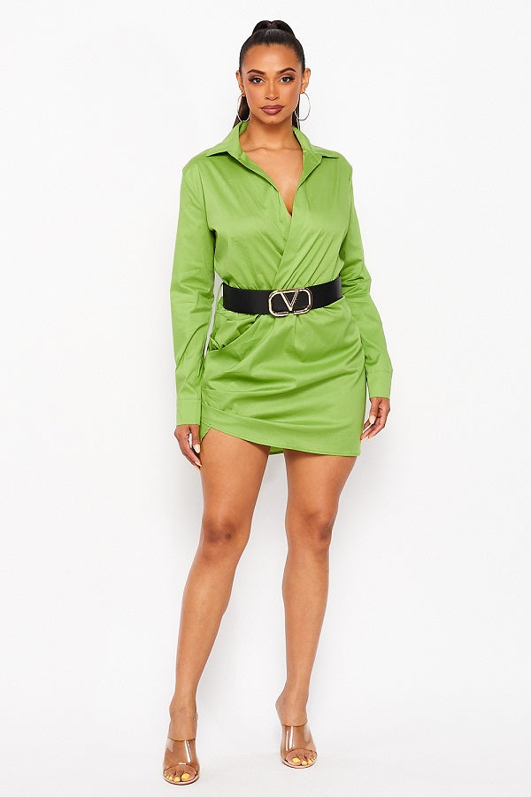 PE-3065 | LONG SLEEVES SHORT DRESS