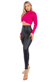 High-Rise Stretch Legging with Belted Waistband