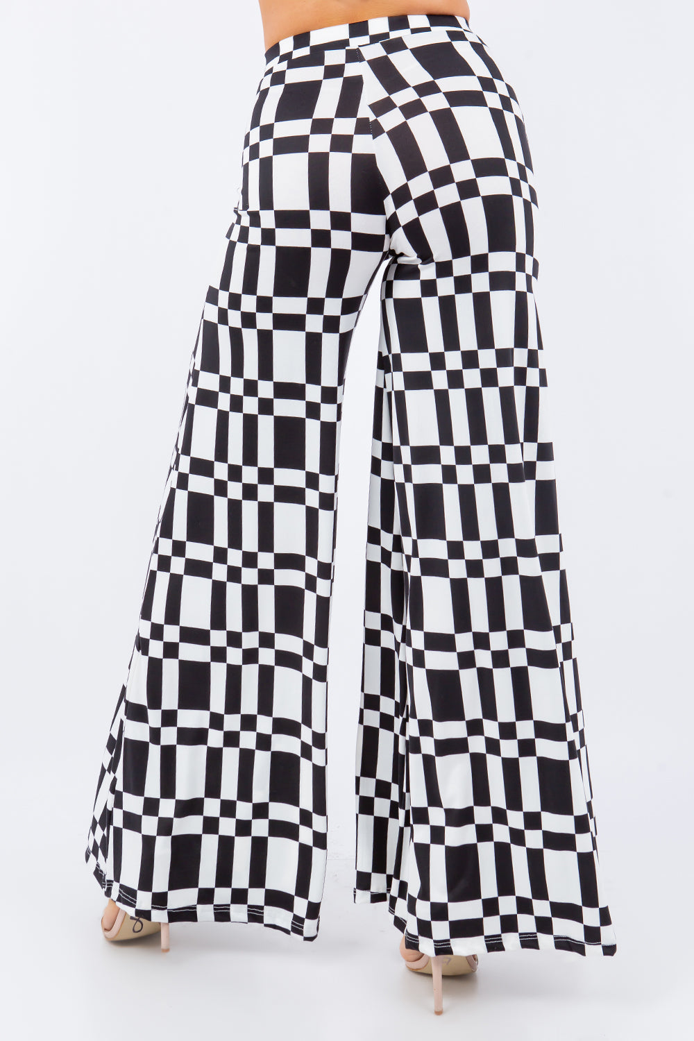 Geometric Print Wide Leg Pants