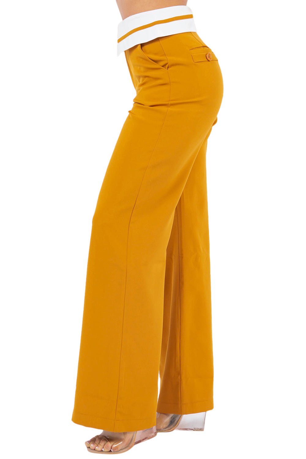 PE-3815  Classy Fold Over Waistband Pants