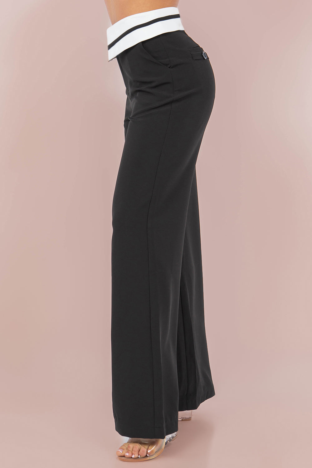 PE-3815  Classy Fold Over Waistband Pants